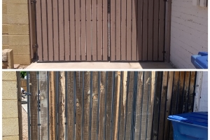 Gate Refinish Before and After