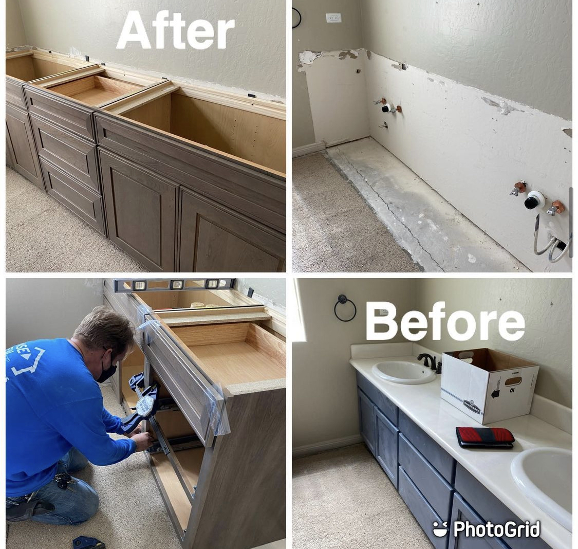 Response Crew Handyman Vanity Install