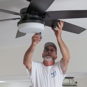 Ceiling fan installation in Tucson